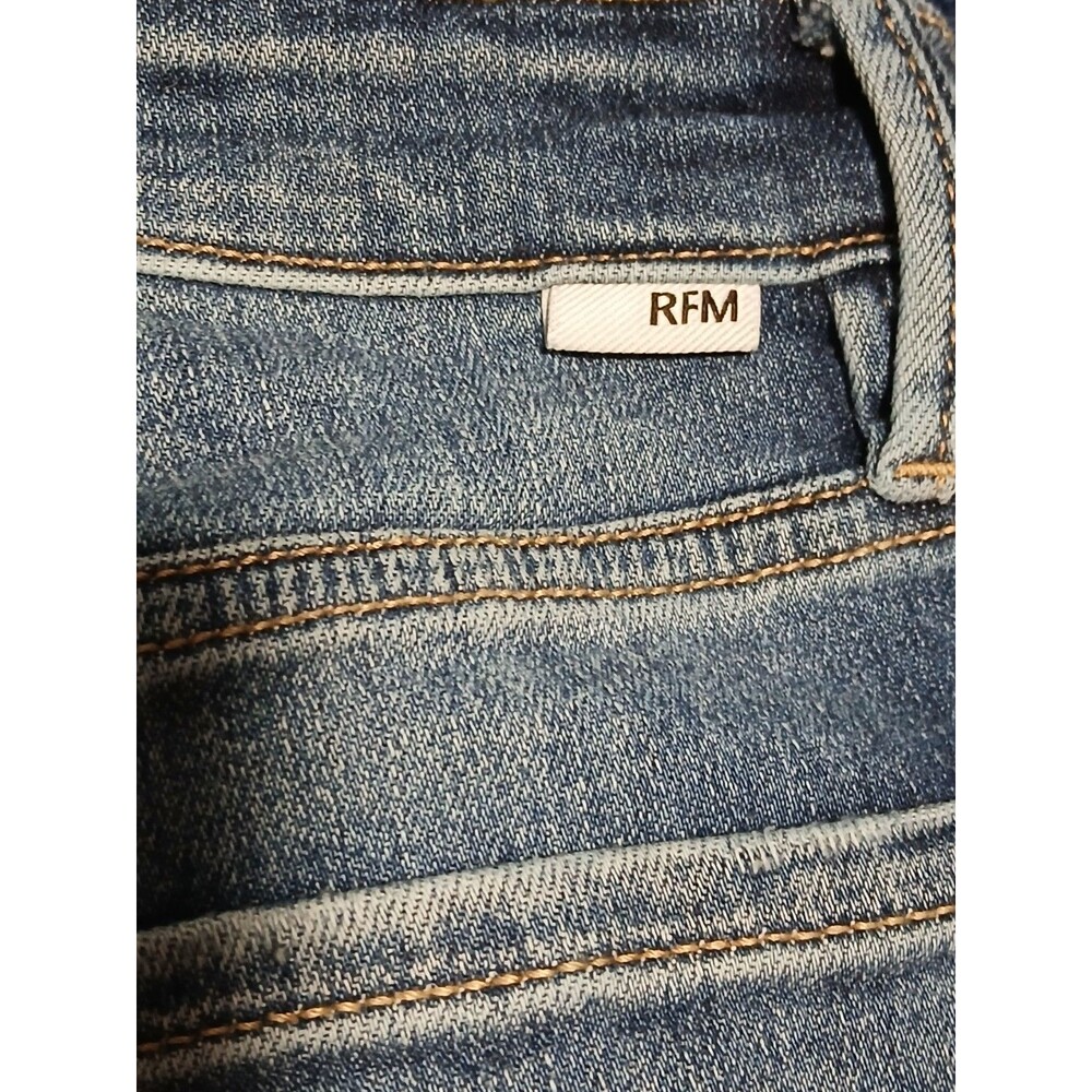 RFM LOS ANGELES Light Wash Distressed High Rise Flare Jeans 5 NWOT - Picture 5 of 11